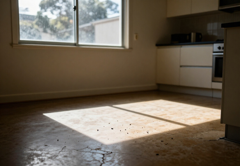 Cockroach infestation in a Wetherill Park restaurant kitchen before treatment
